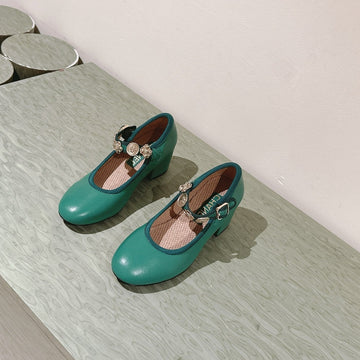 CC High Mary Jane Sea Green Lambskin