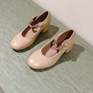 CC High Mary Jane Almond Beige Lambskin