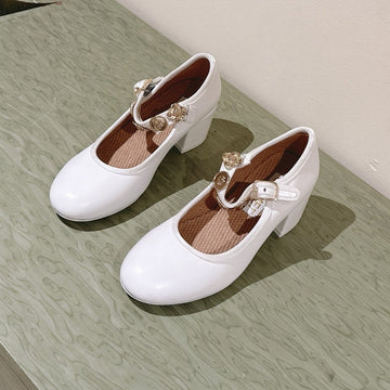 CC High Mary Jane White Lambskin