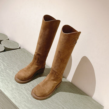 CC High Boots Peanut Brown Calfskin