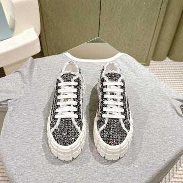 Pra Double Wheel Re-Nylon Gabardine Sneakers Black Fabric