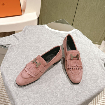 Hm Mocassins Royal Loafers Dusty Rose Suede 445014