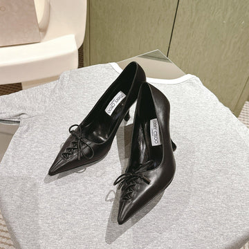 Jimmy Scarlett 90MM In Black Lambskin Pumps 813461