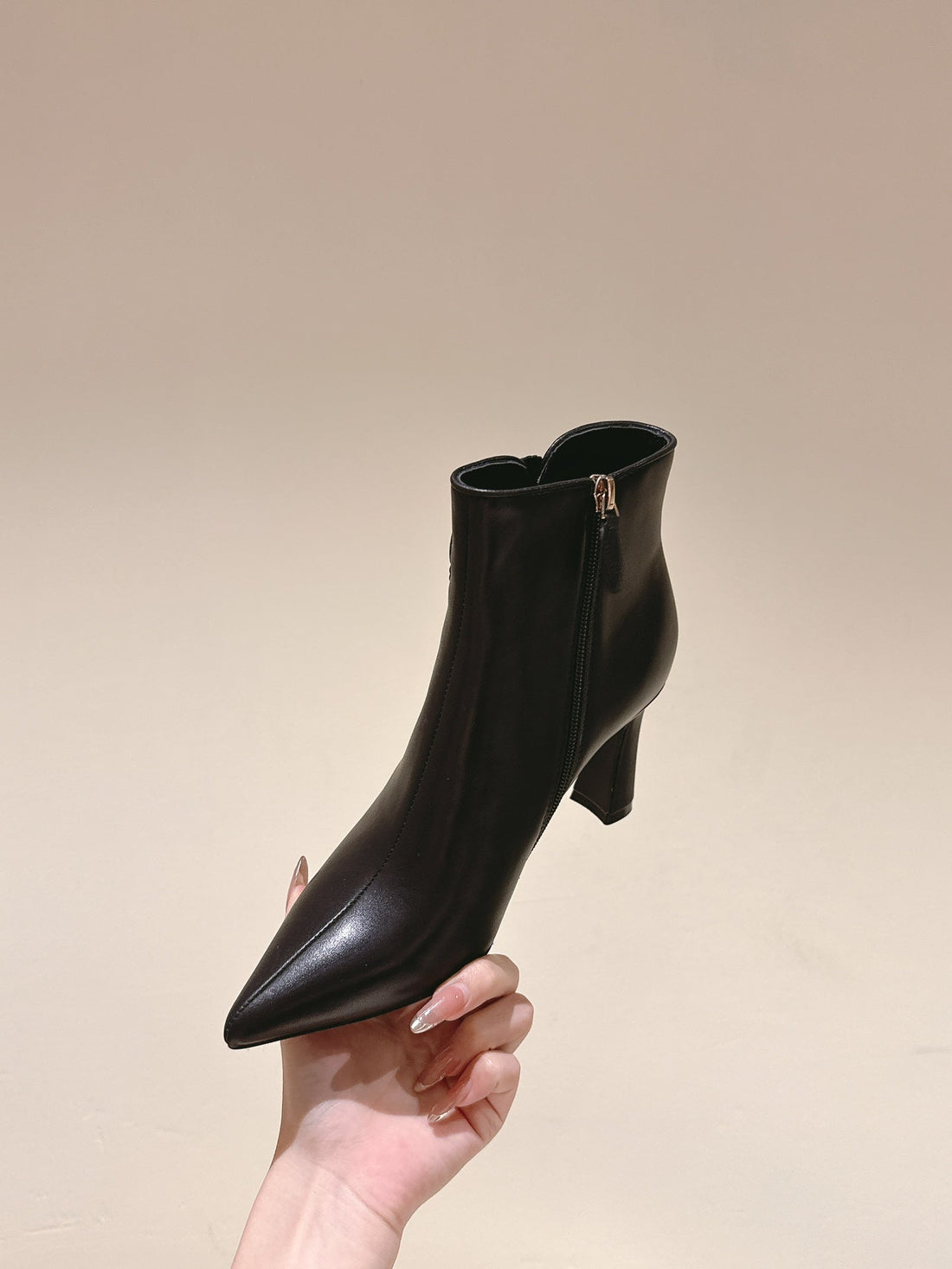 CC Ankle Boots 85MM Black Lambskin