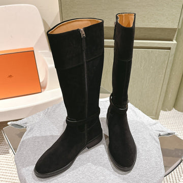 Hm 24SS Kelly Martin Long Boots 35MM Black Suede 445502