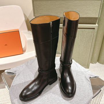 Hm 24SS Kelly Martin Long Boots 35MM Black Cowhide 445504