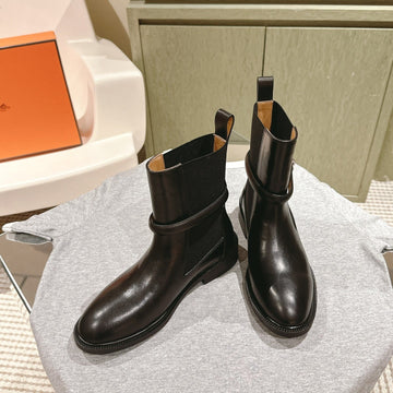 Hm 24SS Kelly Martin Short Boots 35MM Black Cowhide 445507