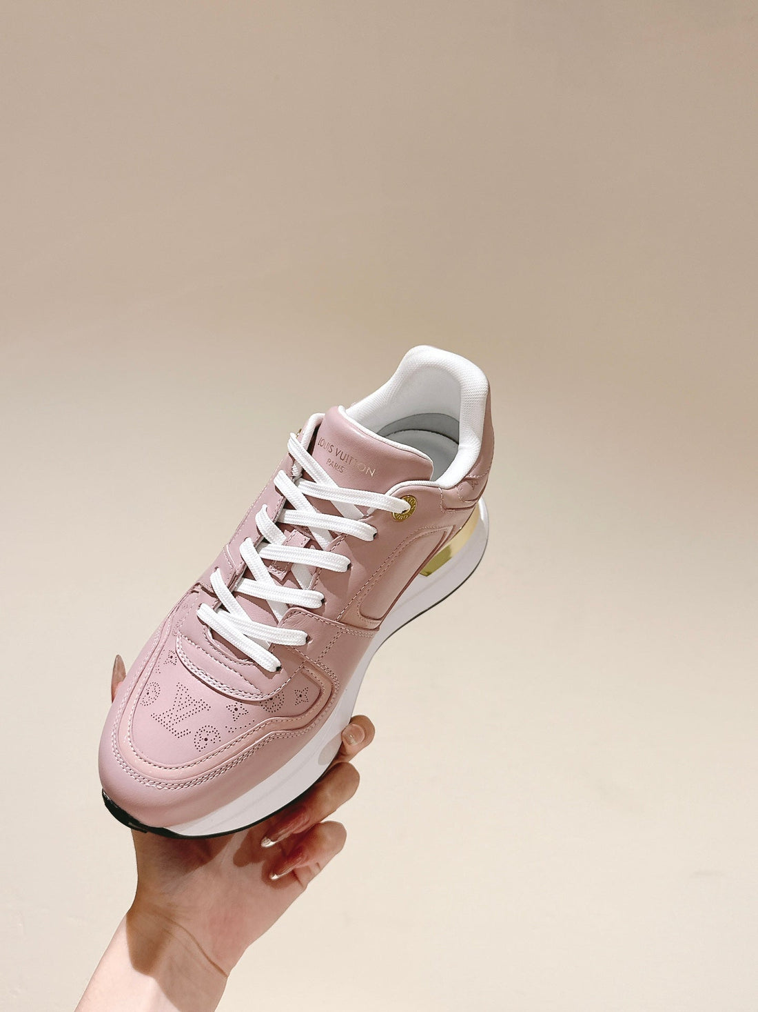 LV Neo Run Away Sneaker 50MM Rose Quartz Cowhide