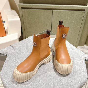 LV Ruby Flat Ankle Boot 50MM Light Brown Cowhide 450432