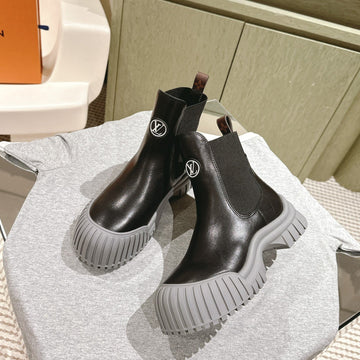 LV Ruby Flat Ankle Boot 50MM Black Cowhide 450433