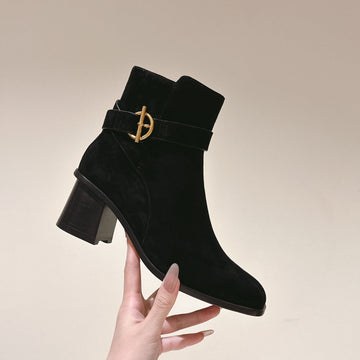 Hm Jill Ankle Boot 65MM Black Suede 974679