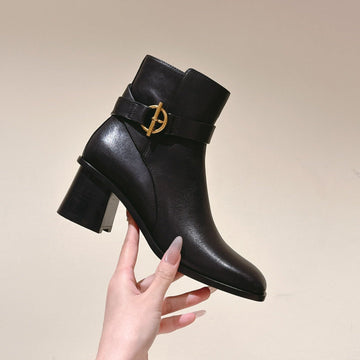 Hm Jill Ankle Boot 65MM Black Calfskin 974681