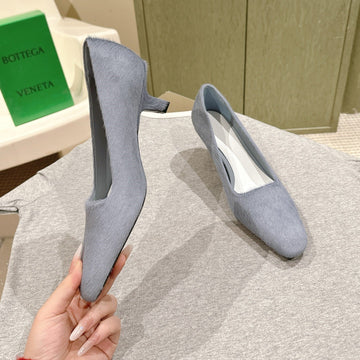 Bv Kitten Heels Pumps 45MM Grey Horsehair 448413