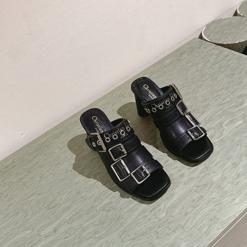CD 26S High Heel Sandal 65 Black Lambskin 661541