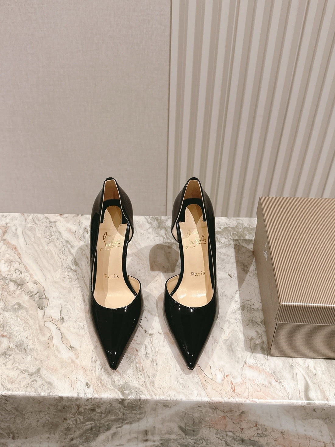 Cl 25S Iriza Pumps 95MM Black Patent Leather 446684