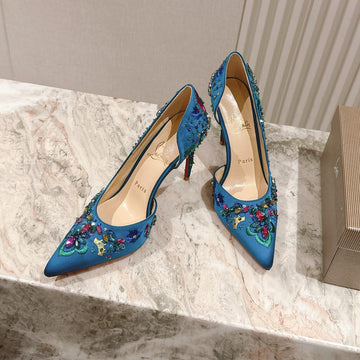 Cl 25 Embellished Pumps Blue Imported Special 346311