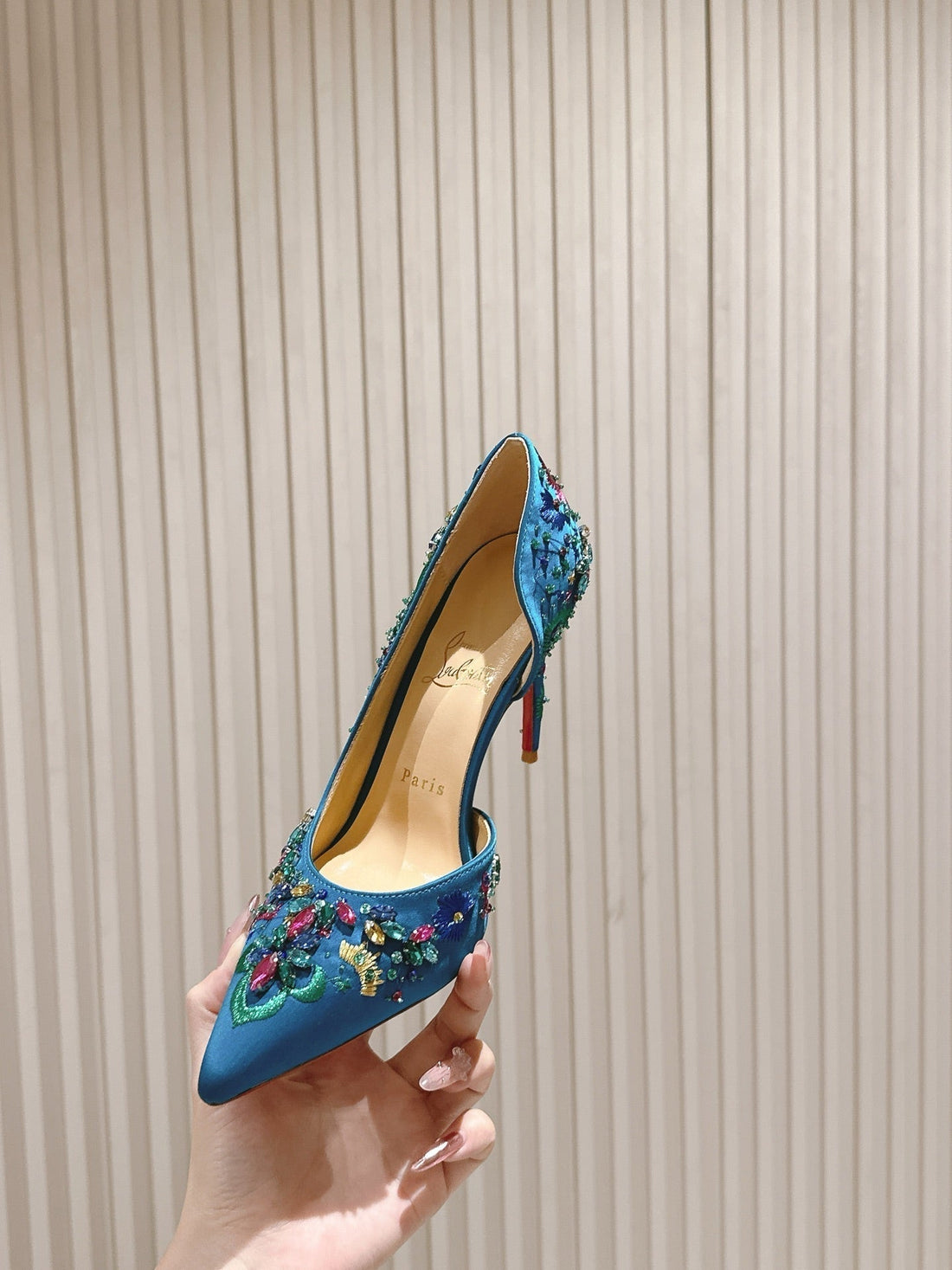 Cl 25 Embellished Pumps Blue Imported Special 346311