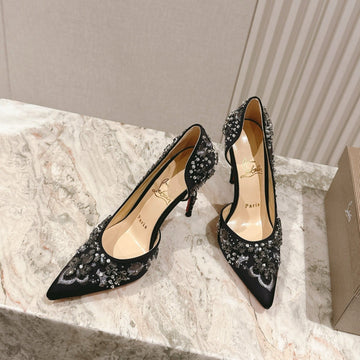 Cl 25 Embellished Pumps Black Imported Special 346313