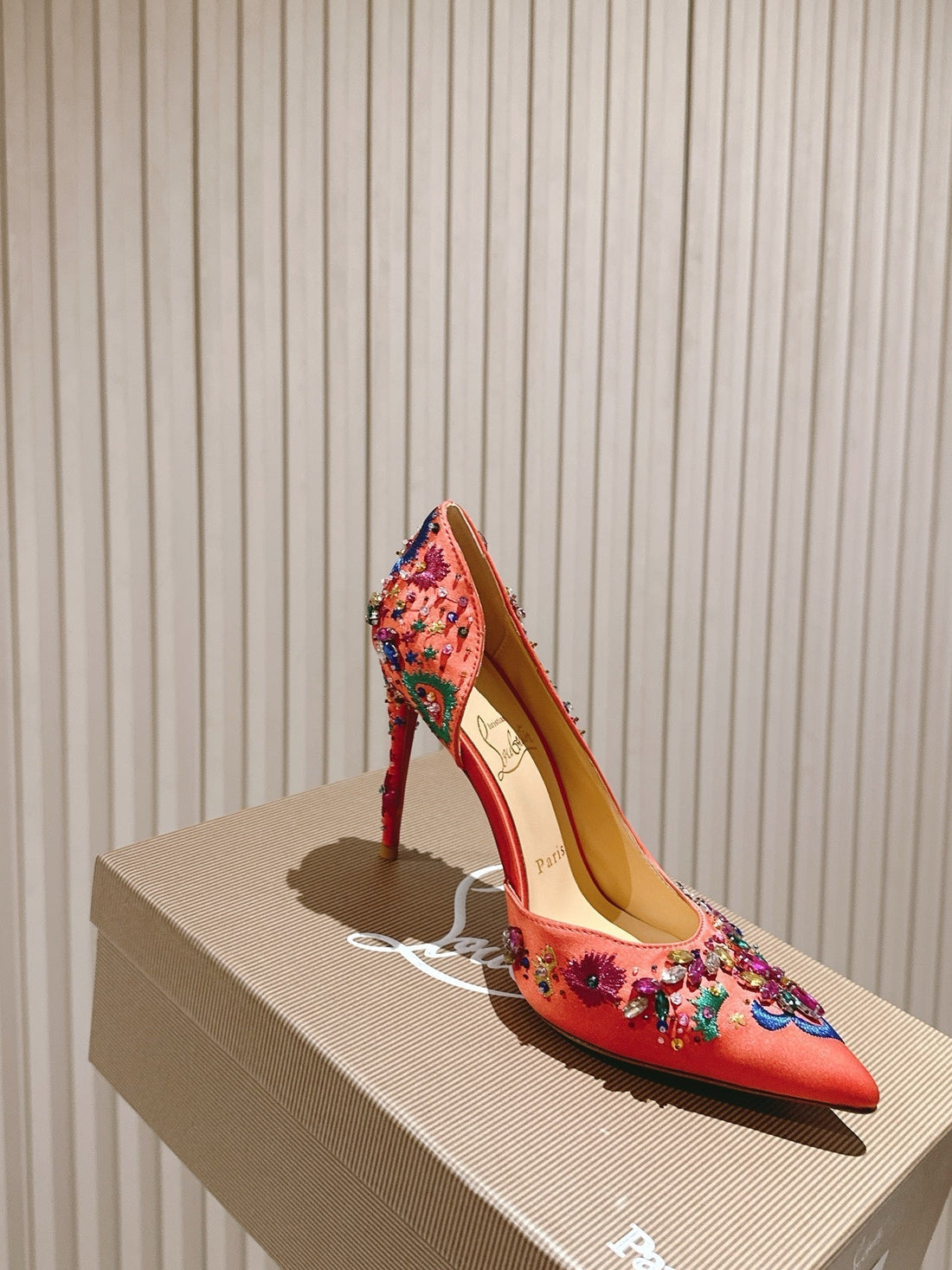 Cl 25 Embellished Pumps Red Imported Special 346314