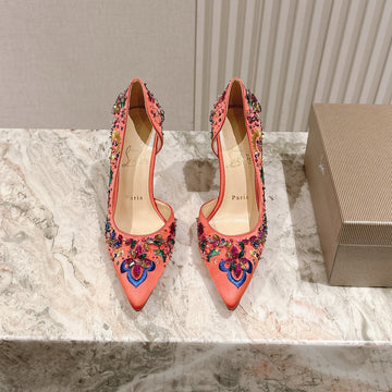Cl 25 Embellished Pumps Red Imported Special 346314