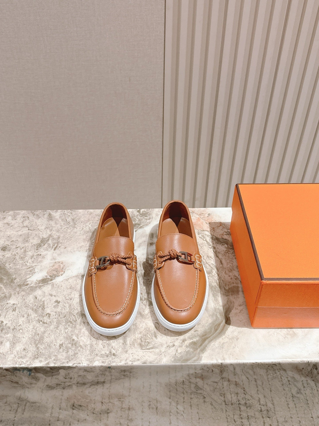 Hm 25S Ignacio Loafer Caramel Sheepskin Rubber 445338