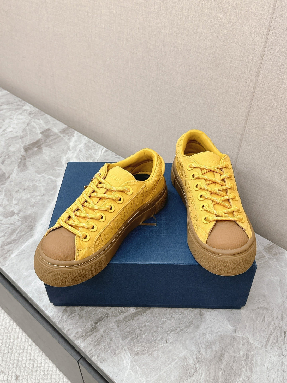 CD And Stone Island B33 Sneaker –– Limited And Numbered Edition Yellow Canvas