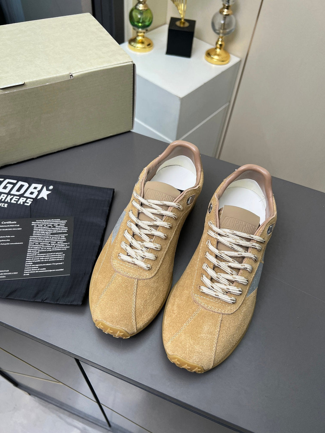 Golden Goose 26S Marathon Runner Sneakers Brown Suede 735859