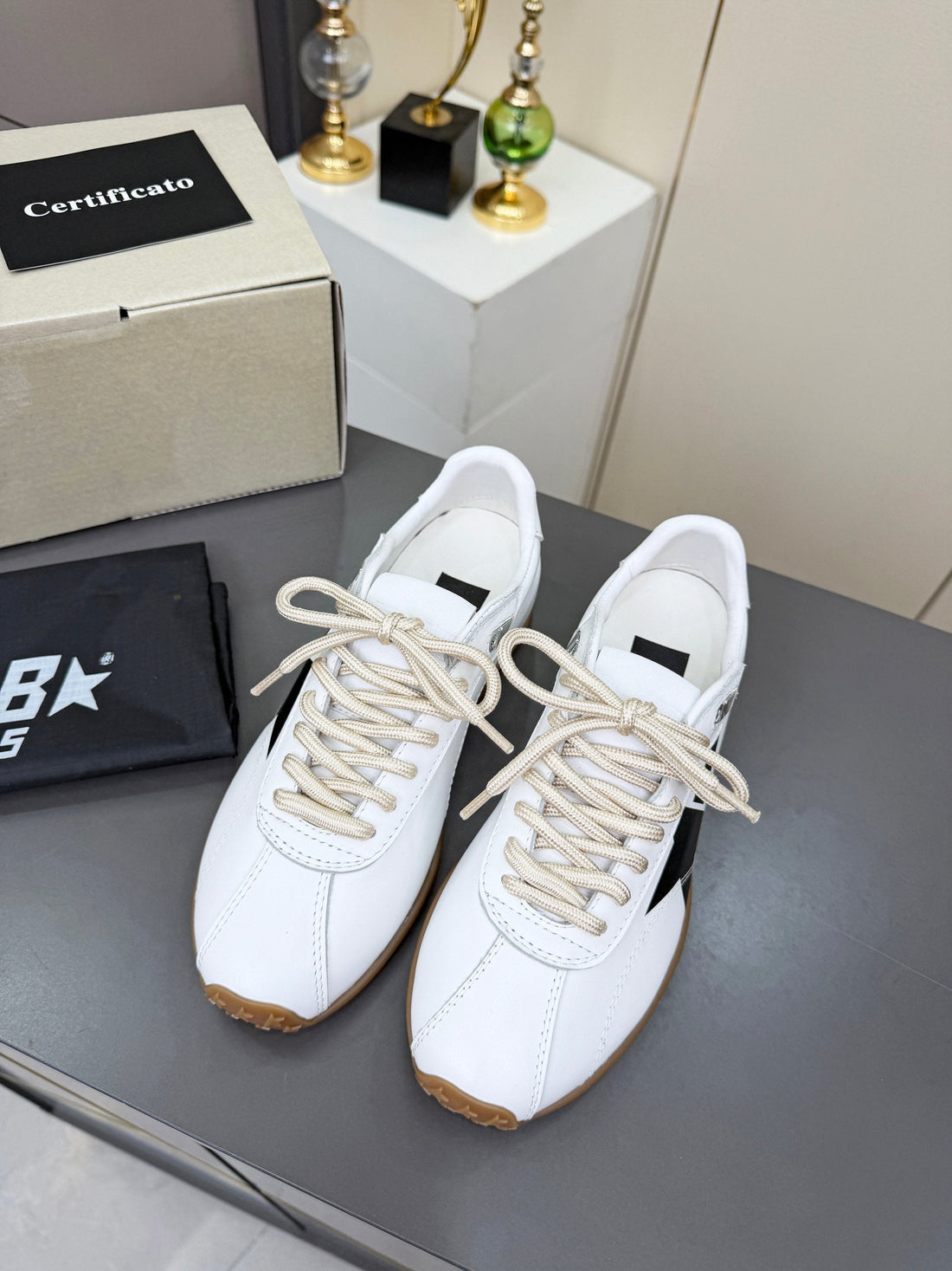 Golden Goose 26S Marathon Runner Sneakers White Leather 735861