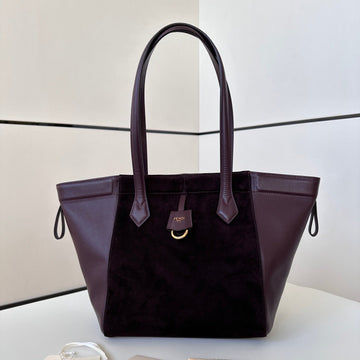 Origami Medium 27 In Wine Red Lambskin And Suede