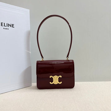 Teen Garance Bag 18 In Wine Red Patent Calfskin