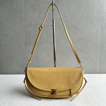 Cl Halfmoon Triomphe Small Bag 25CM Beige Lambskin