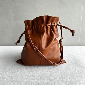 Celine Crystal Pouch Brown Lambskin