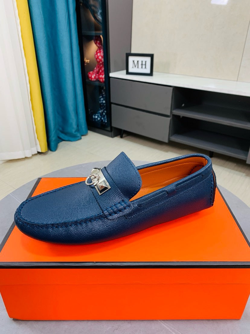 Hm Irving Loafer Navy Calfskin