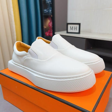 Hm Lance Slip-On Sneaker White Calfskin