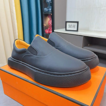Hm Lance Slip-On Sneaker Black Calfskin