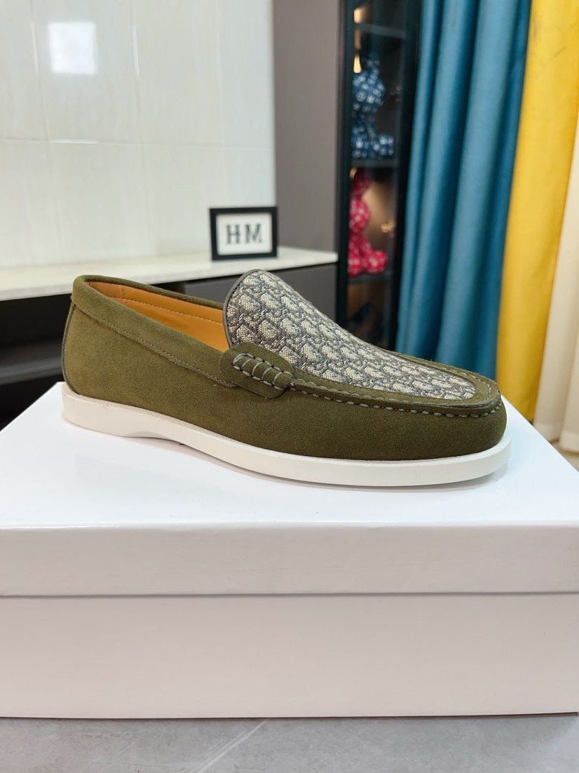 CD Granville Basic Loafer Olive Jacquard