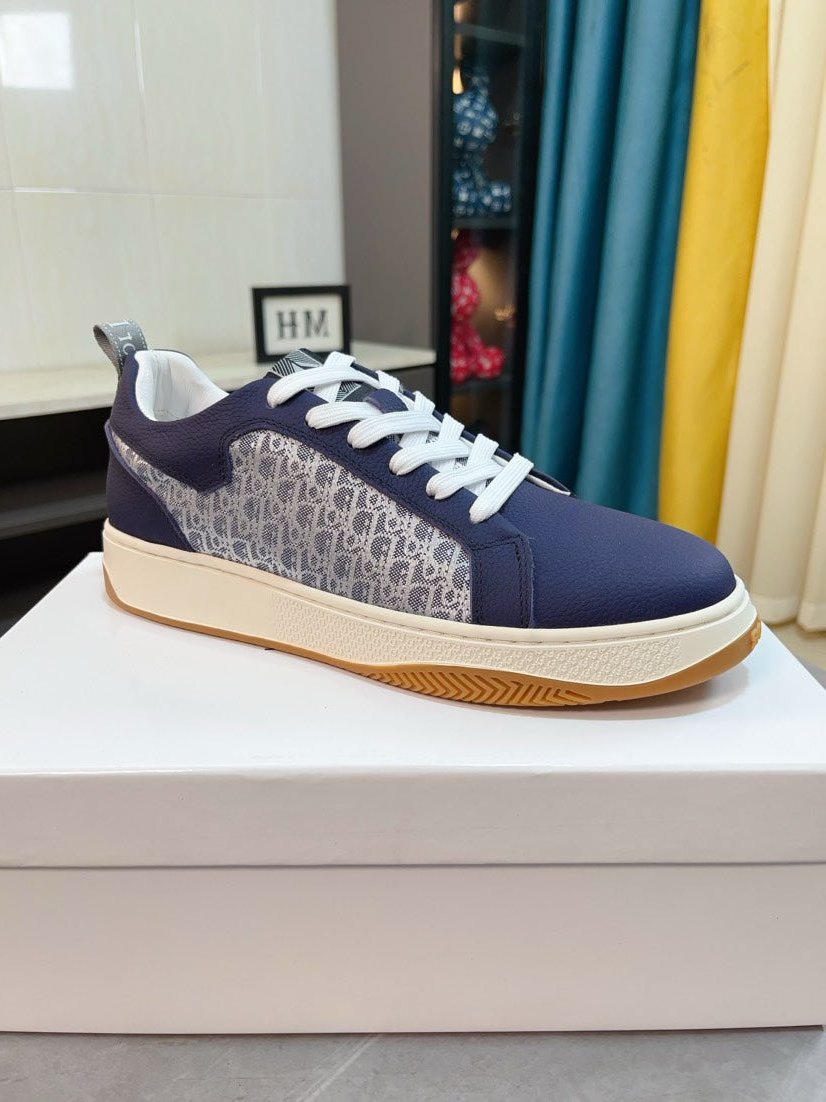 CD Retro Sneaker Navy Calfskin