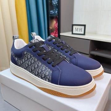 CD Retro Sneaker Cobalt Calfskin