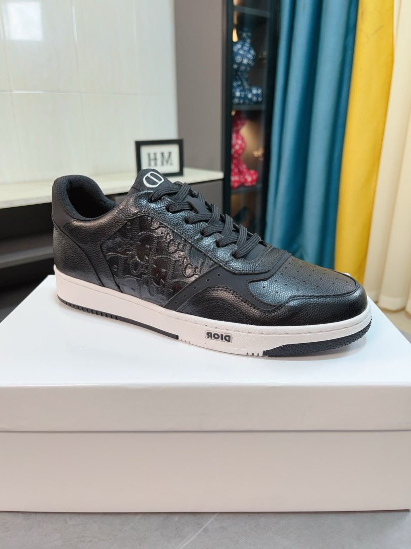 CD B27 Low-Top Sneaker Black Monogram Calfskin