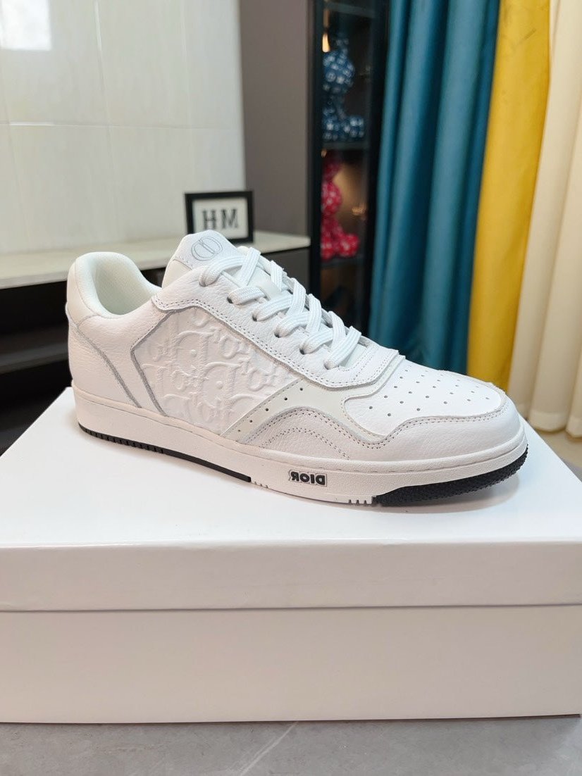 CD B27 Low-Top Sneaker White Monogram Calfskin