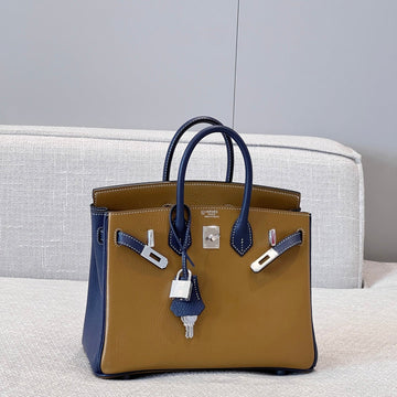 HM Birkin 𝟐𝟓 𝐒𝐰𝐢𝐟𝐭 Purple Brown Cowhide Sliver Hardware (25 Day To Produce) 270226