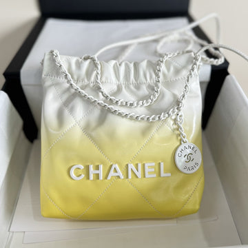 CC Hobo Mini 20CM Yellow White Lambskin