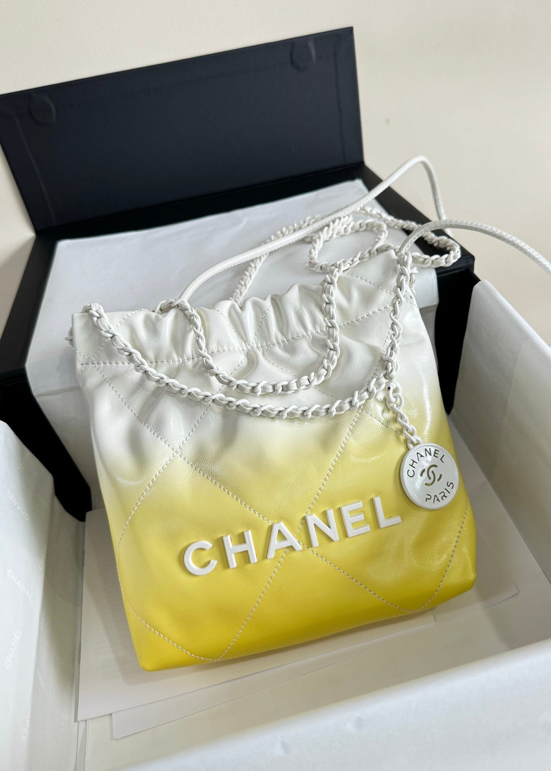 CC Hobo Mini 20CM Yellow White Lambskin