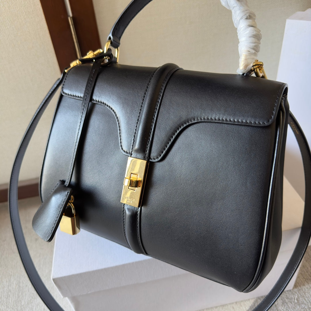 Classique Bag 23 In Black Calfskin Gold Hardware