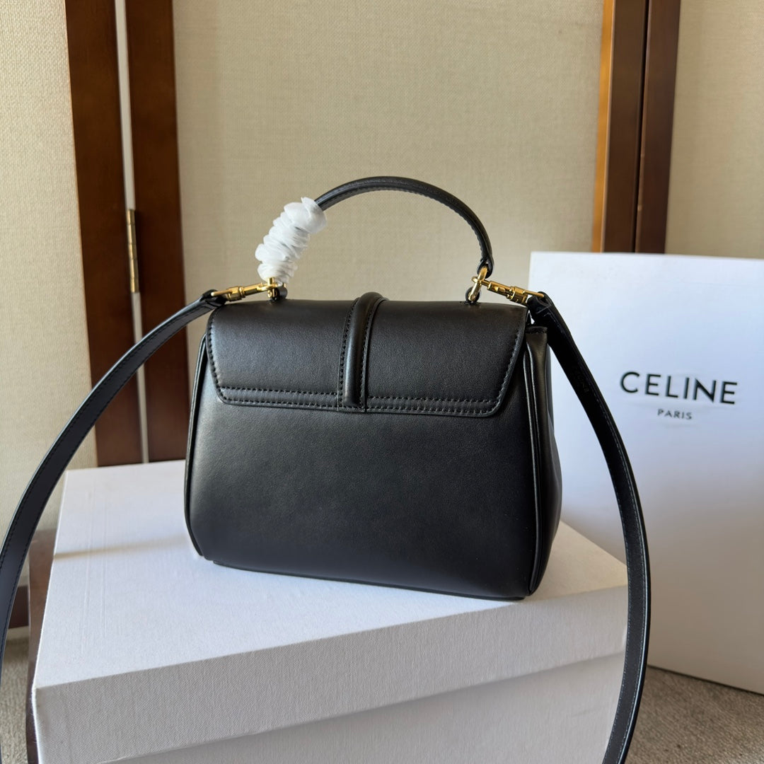 Classique Bag 17 In Black Calfskin Gold Hardware