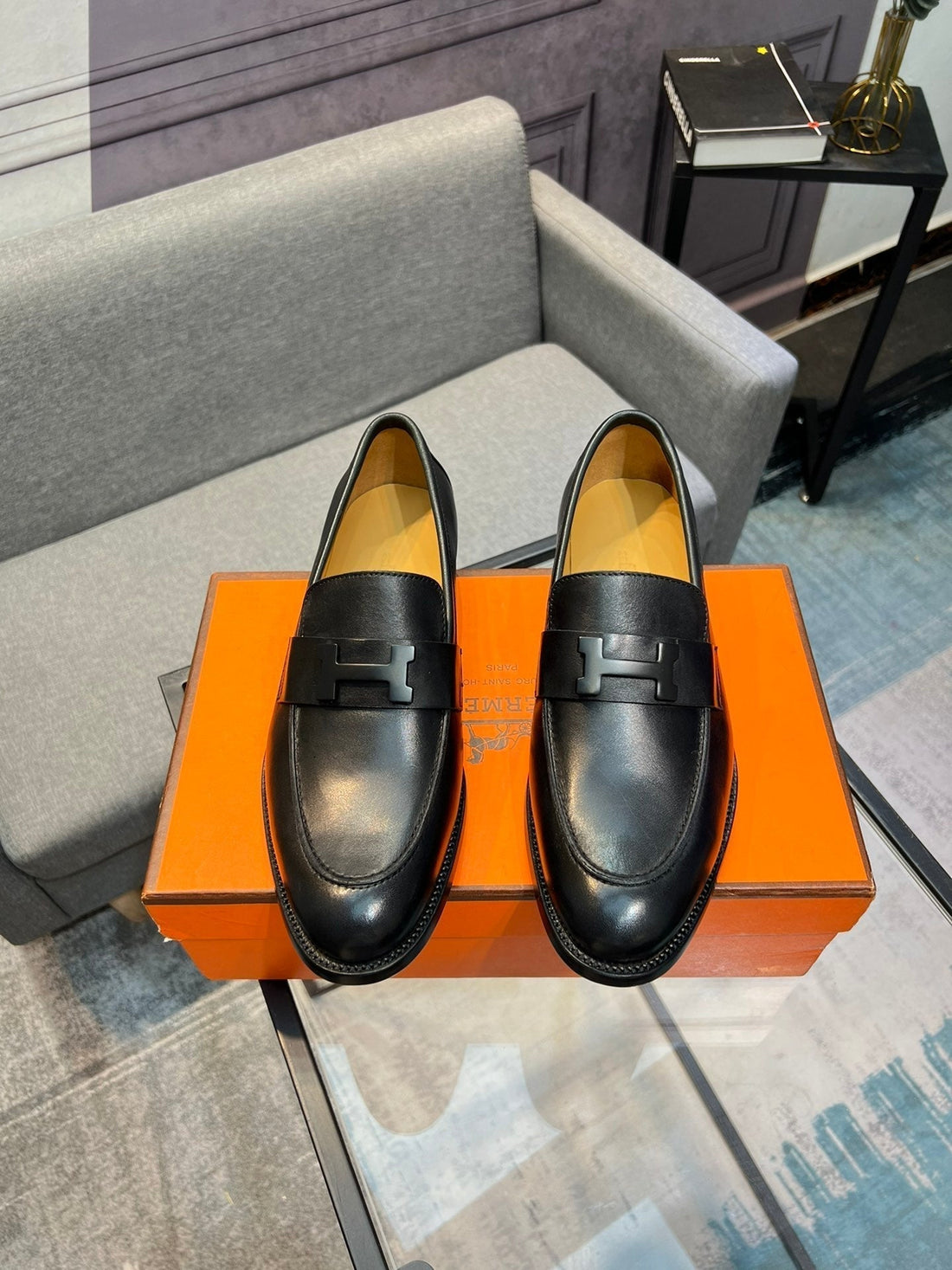 Hm Paris Loafer Black Calfskin