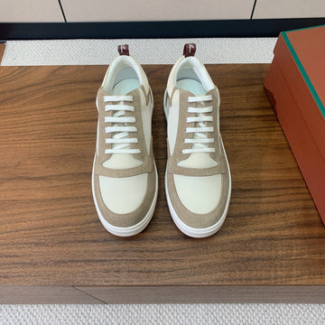 Lp Newport Walk Sneakers Khaki And Creamy White Suede
