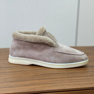 Lp Open Walk Chukka Boot Grey Suede Lamb Fur