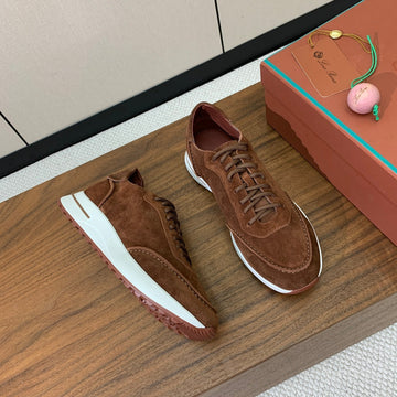 Lp Week-End Walk Sneaker In Brown Mocha Suede 984396