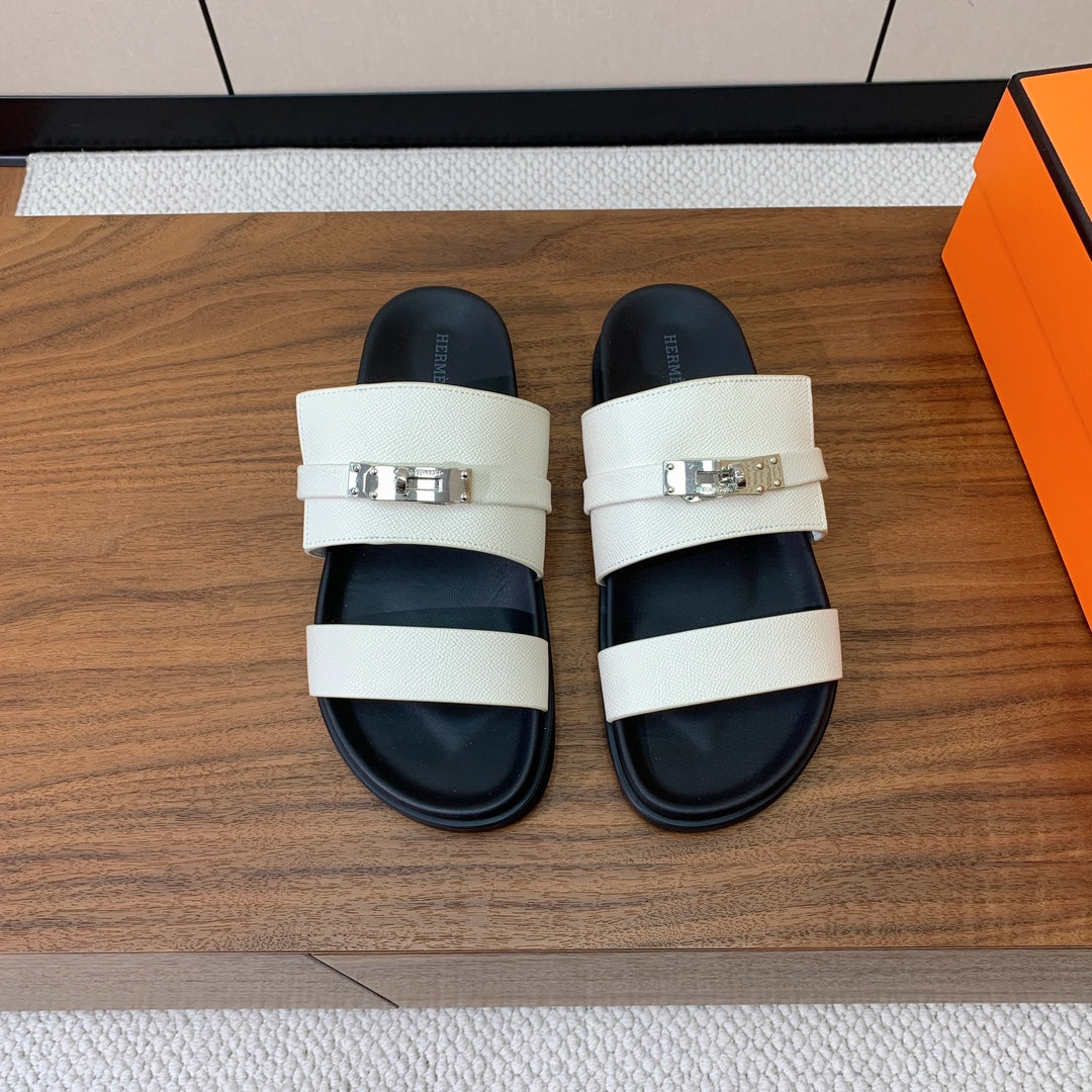 Hm Jackson Sandal White Cowhide 294062